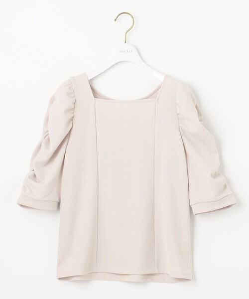 ANY SIS(エニィスィス)の「【前後着用可】2WAYパワーショルダー カットソー(Tシャツ/カットソー・レディース・ブラック系/アイボリー系/ピンク系・2)」の9枚目の写真
