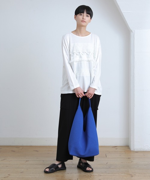 Plantation(プランテーション)の「PAPER WAVEバッグ/バッグ(ショルダーバッグ・レディース・オフホワイト/ブルー/ライトブラウン/ダークグレー・FREE)」の19枚目の写真
