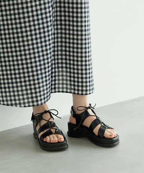 ROPE' PICNIC（ロペピクニック）の「グラディエータープラットフォームサンダル（サンダル・レディース・ブラック・24.5cm/23.5cm/22.5cm）」の8枚目の写真