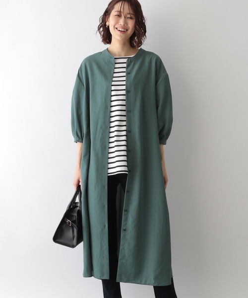 GLOBAL WORK（グローバルワーク）の「快適ハオリシャツ７袖ワンピ―ス/273080（シャツワンピース・レディース・ブルー/グリーン/アイボリー/オレンジ系その他3・MEDIUM/LARGE）」の14枚目の写真