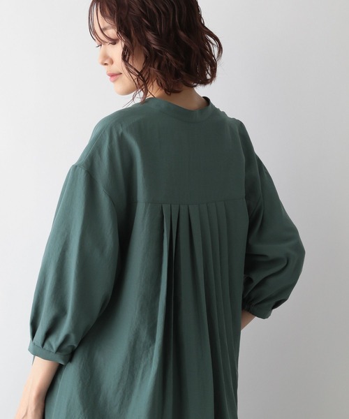 GLOBAL WORK（グローバルワーク）の「快適ハオリシャツ７袖ワンピ―ス/273080（シャツワンピース・レディース・ブルー/グリーン/アイボリー/オレンジ系その他3・MEDIUM/LARGE）」の16枚目の写真