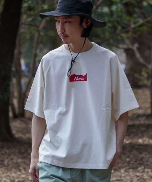 NANGA（ナンガ）の「【NANGA/ナンガ】オーバーサイズ バックプリント別注ラグランTシャツ（Tシャツ/カットソー・メンズ・ホワイト/ブラック/オリーブ・MEDIUM）」の10枚目の写真