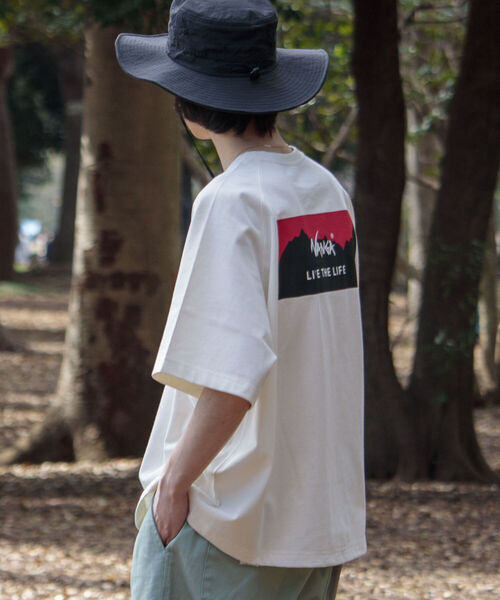 NANGA（ナンガ）の「【NANGA/ナンガ】オーバーサイズ バックプリント別注ラグランTシャツ（Tシャツ/カットソー・メンズ・ホワイト/ブラック/オリーブ・MEDIUM）」の11枚目の写真