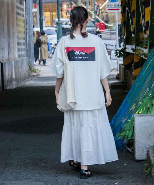 NANGA（ナンガ）の「【NANGA/ナンガ】オーバーサイズ バックプリント別注ラグランTシャツ（Tシャツ/カットソー・メンズ・ホワイト/ブラック/オリーブ・MEDIUM）」の12枚目の写真