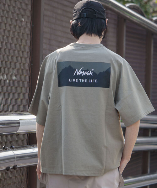 NANGA（ナンガ）の「【NANGA/ナンガ】オーバーサイズ バックプリント別注ラグランTシャツ（Tシャツ/カットソー・メンズ・ホワイト/ブラック/オリーブ・MEDIUM）」の18枚目の写真