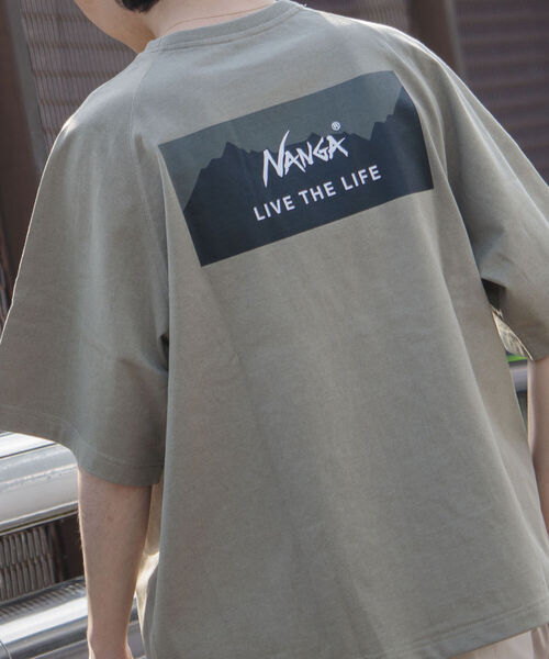 NANGA（ナンガ）の「【NANGA/ナンガ】オーバーサイズ バックプリント別注ラグランTシャツ（Tシャツ/カットソー・メンズ・ホワイト/ブラック/オリーブ・MEDIUM）」の14枚目の写真