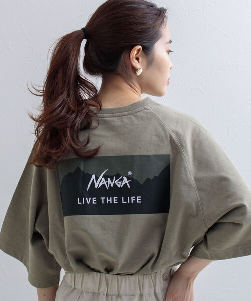 NANGA（ナンガ）の「【NANGA/ナンガ】オーバーサイズ バックプリント別注ラグランTシャツ（Tシャツ/カットソー・メンズ・ホワイト/ブラック/オリーブ・MEDIUM）」の20枚目の写真