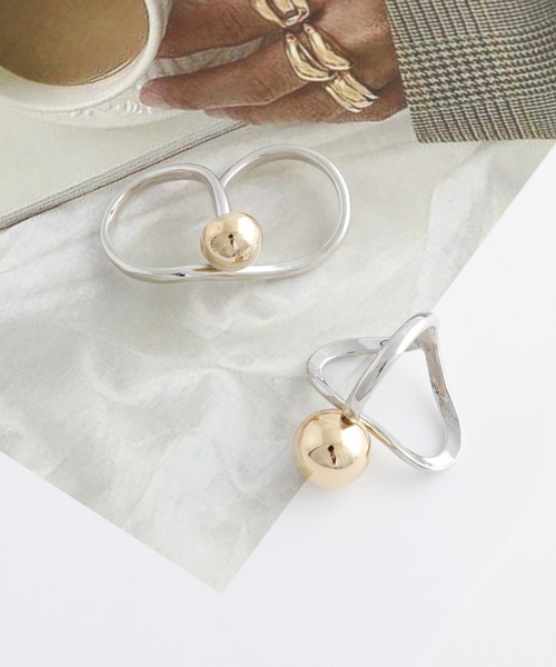 JewCas（ジュアキャス）の「JewCas コンビカラー　シンプル　ベーシック　リング[JC4140]（リング・レディース・シルバー×ゴールド・FREE）」の13枚目の写真