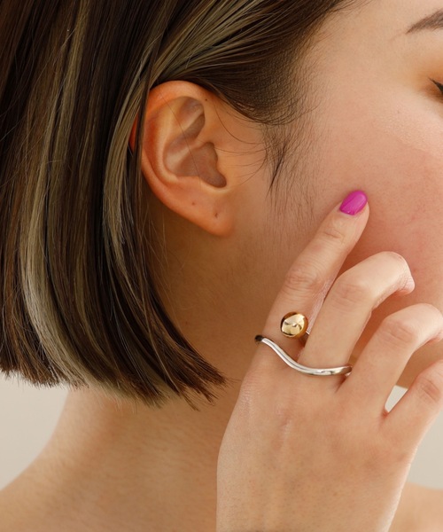 JewCas（ジュアキャス）の「JewCas コンビカラー　シンプル　ベーシック　リング[JC4140]（リング・レディース・シルバー×ゴールド・FREE）」の4枚目の写真