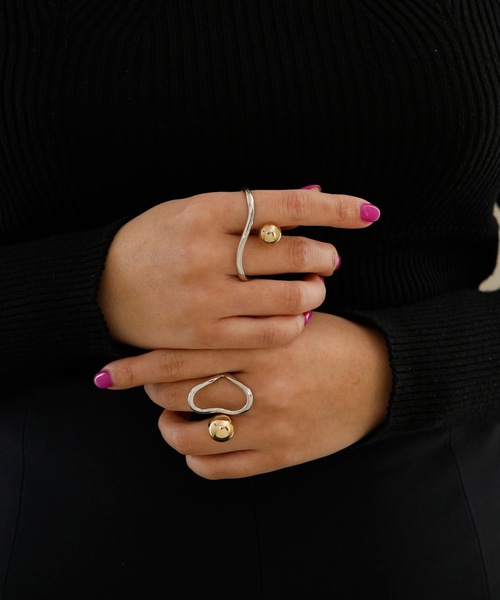 JewCas（ジュアキャス）の「JewCas コンビカラー　シンプル　ベーシック　リング[JC4140]（リング・レディース・シルバー×ゴールド・FREE）」の8枚目の写真