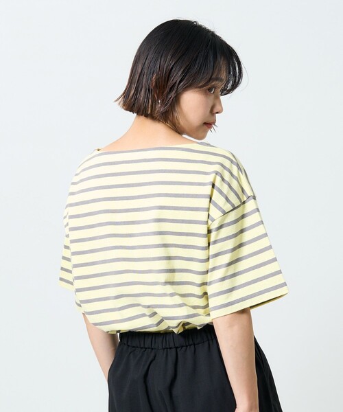 FREAK'S STORE(フリークスストア)の「カラーボーダーバスク半袖Tシャツ(Tシャツ/カットソー・レディース・サックスブルー/イエロー/オレンジ/アイボリー/ナチュラル・フリ-)」の21枚目の写真