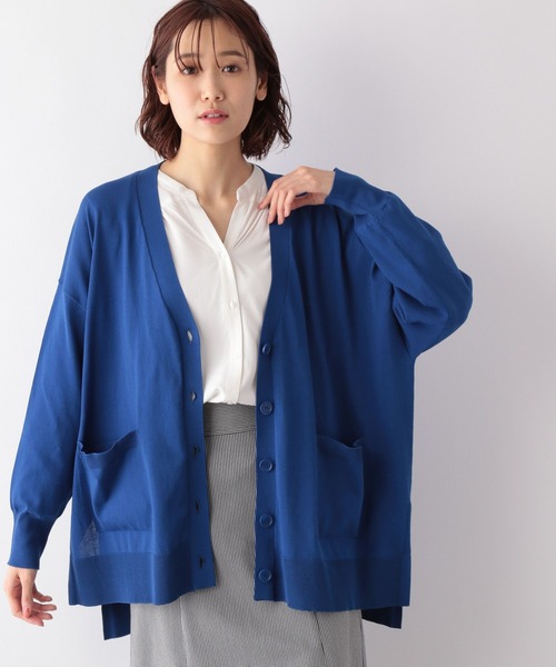 GLOBAL WORK(グローバルワーク)の「洗えるサラサラカーデ/269063(カーディガン/ボレロ・レディース・ブルー/ブラック/グリーン系その他3/パープル系その他7/オフホワイト・MEDIUM/LARGE)」の4枚目の写真