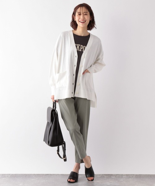 GLOBAL WORK(グローバルワーク)の「洗えるサラサラカーデ/269063(カーディガン/ボレロ・レディース・ブルー/ブラック/グリーン系その他3/パープル系その他7/オフホワイト・MEDIUM/LARGE)」の6枚目の写真