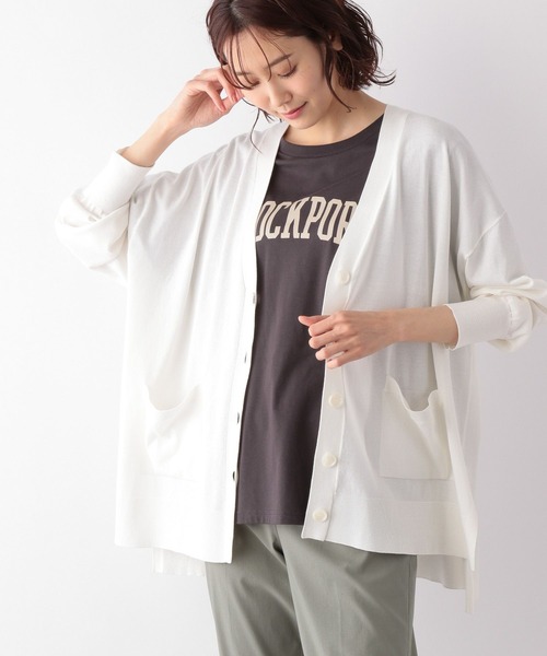 GLOBAL WORK(グローバルワーク)の「洗えるサラサラカーデ/269063(カーディガン/ボレロ・レディース・ブルー/ブラック/グリーン系その他3/パープル系その他7/オフホワイト・MEDIUM/LARGE)」の11枚目の写真