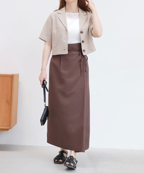 mysty woman（ミスティウーマン）の「幾何柄シアープリーツプルオーバー 285712（Tシャツ/カットソー・レディース・ブラック/ベージュ/オフホワイト/オレンジ・FREE）」の6枚目の写真