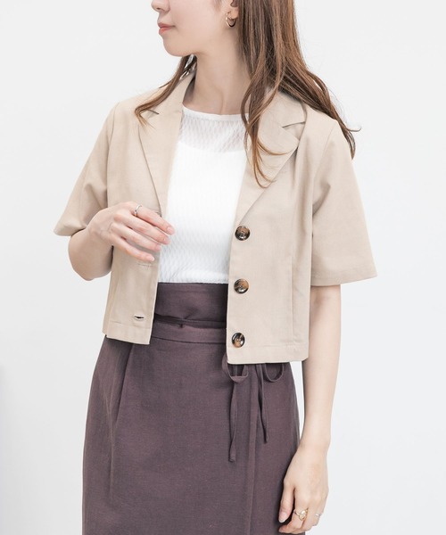 mysty woman（ミスティウーマン）の「幾何柄シアープリーツプルオーバー 285712（Tシャツ/カットソー・レディース・ブラック/ベージュ/オフホワイト/オレンジ・FREE）」の7枚目の写真