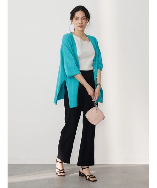 AMERICAN HOLIC（アメリカンホリック）の「接触冷感ミディニットカーディガン（カーディガン/ボレロ・レディース・アイボリー/ライトイエロー/サックスブルー/ブルー/ネイビー・M/L）」の15枚目の写真