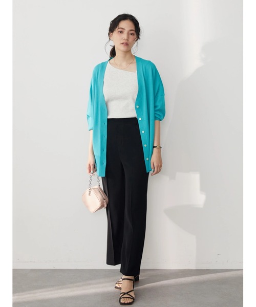 AMERICAN HOLIC（アメリカンホリック）の「接触冷感ミディニットカーディガン（カーディガン/ボレロ・レディース・アイボリー/ライトイエロー/サックスブルー/ブルー/ネイビー・M/L）」の16枚目の写真