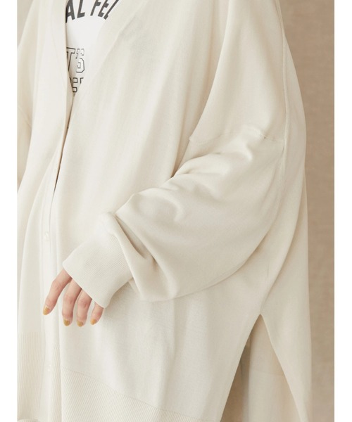 AMERICAN HOLIC（アメリカンホリック）の「接触冷感ミディニットカーディガン（カーディガン/ボレロ・レディース・アイボリー/ライトイエロー/サックスブルー/ブルー/ネイビー・M/L）」の18枚目の写真