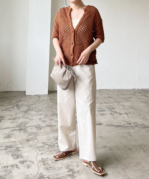 LIAN（リアン）の「2WAYメシュ編みカーディーガン（カーディガン/ボレロ・レディース・アイボリー/ブラック/キャメル・FREE）」の19枚目の写真