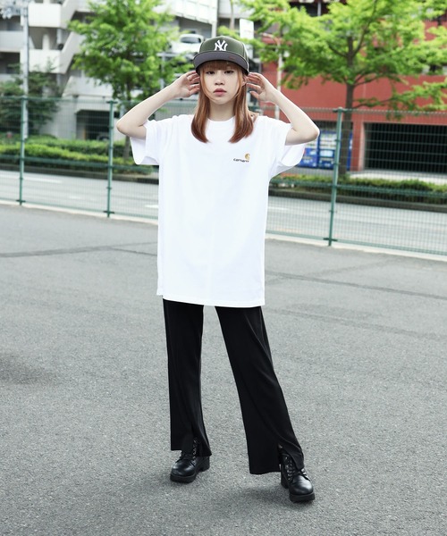 Carhartt WIP（カーハートダブリューアイピー）の「Carhartt WIP / カーハートWIP S/S American Script T-Shirt  アメリカン スクリプト 刺繍 半袖 Tシャツ（Tシャツ/カットソー・メンズ・ホワイト/ブラック/ブラウン/グリーン/グレイッシュベージュ・MEDIUM/LARGE/SMALL/X-LARGE/XX-LARGE）」の18枚目の写真