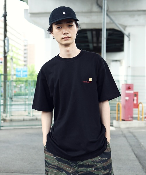 Carhartt WIP（カーハートダブリューアイピー）の「Carhartt WIP / カーハートWIP S/S American Script T-Shirt  アメリカン スクリプト 刺繍 半袖 Tシャツ（Tシャツ/カットソー・メンズ・ホワイト/ブラック/ブラウン/グリーン/グレイッシュベージュ・MEDIUM/LARGE/SMALL/X-LARGE/XX-LARGE）」の16枚目の写真