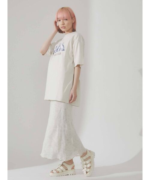 merry jenny（メリージェニー）の「CAT CAT CLUB Tee（Tシャツ/カットソー・レディース・オフホワイト/アイボリー/チャコールグレー・FREE）」の12枚目の写真