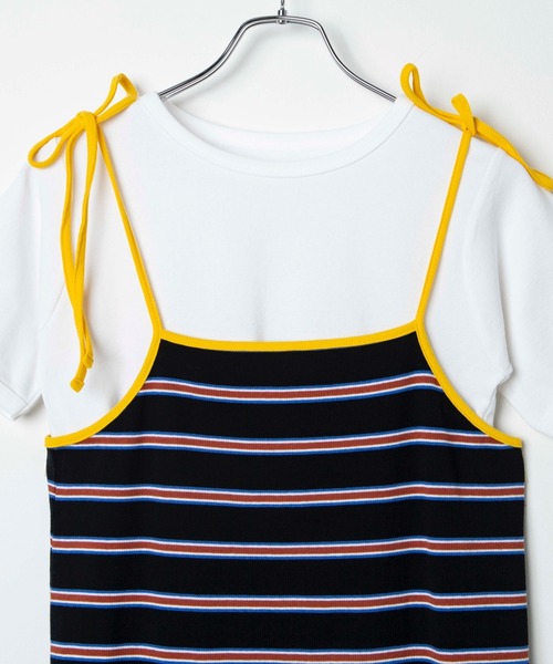 WEGO（ウィゴー）の「WEGO/【2点セット】リブキャミワンピース（ワンピース・レディース・ブラック/グリーン/イエロー・FREE）」の18枚目の写真