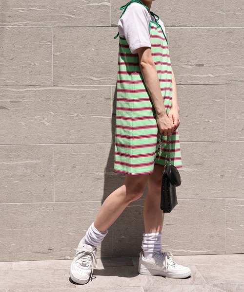 WEGO（ウィゴー）の「WEGO/【2点セット】リブキャミワンピース（ワンピース・レディース・ブラック/グリーン/イエロー・FREE）」の6枚目の写真