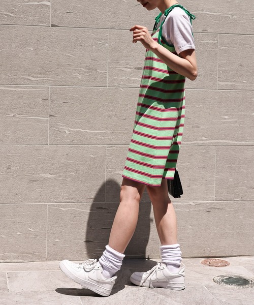 WEGO（ウィゴー）の「WEGO/【2点セット】リブキャミワンピース（ワンピース・レディース・ブラック/グリーン/イエロー・FREE）」の8枚目の写真