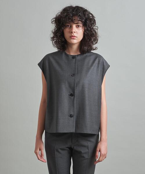LOEFF(ロエフ)の「<LOEFF>トロピカル ラウンド ノーカラーベスト(ベスト・レディース・グレー/ブラック・0/1)」の21枚目の写真