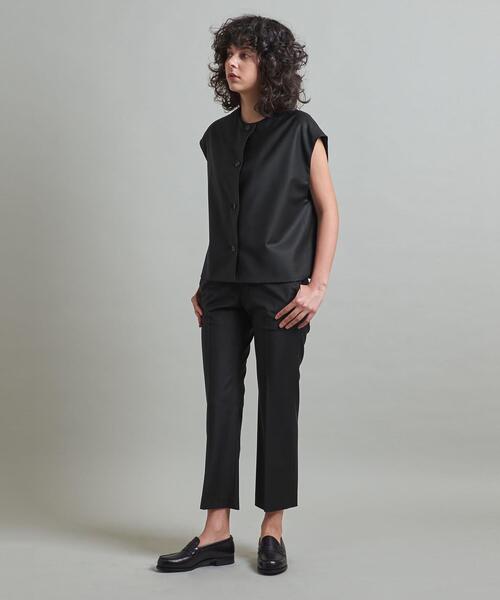 LOEFF(ロエフ)の「<LOEFF>トロピカル ラウンド ノーカラーベスト(ベスト・レディース・グレー/ブラック・0/1)」の9枚目の写真