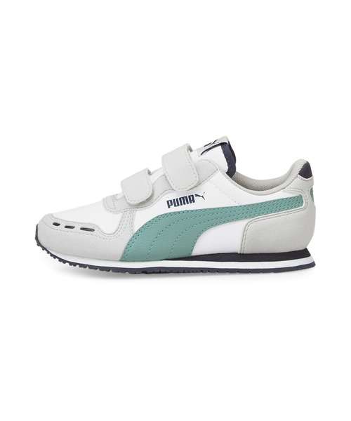 PUMA(プーマ)の「PUMA プーマ キッズ カバナレーサー SL 20 V スニーカー 17-21cm(スニーカー・キッズ・ホワイト/ホワイト×ブルー/ブラック×ピンク・17.0cm/18.0cm/19.0cm/20.0cm/21.0cm)」の1枚目の写真