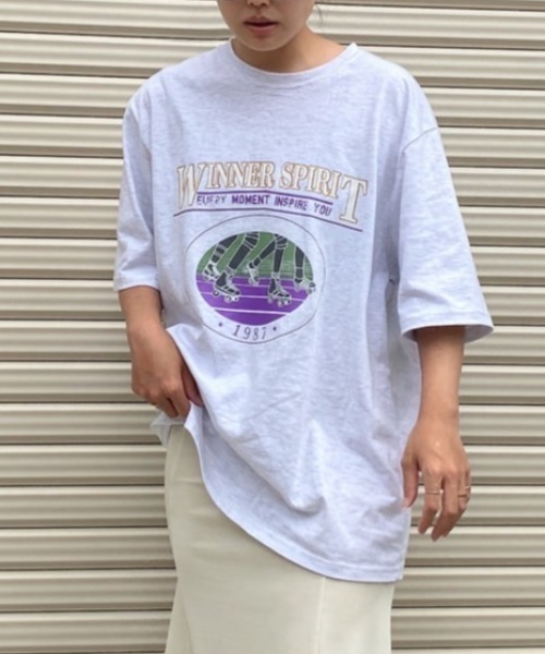 AMAIL(アマイル)の「Skate vintage cloth(Tシャツ/カットソー・レディース・ホワイト/イエロー・FREE)」の2枚目の写真