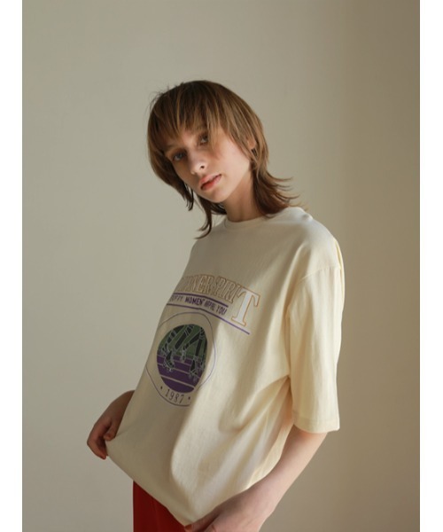 AMAIL(アマイル)の「Skate vintage cloth(Tシャツ/カットソー・レディース・ホワイト/イエロー・FREE)」の6枚目の写真