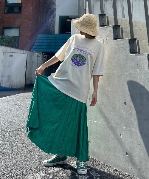 AMAIL(アマイル)の「Skate vintage cloth(Tシャツ/カットソー・レディース・ホワイト/イエロー・FREE)」の3枚目の写真