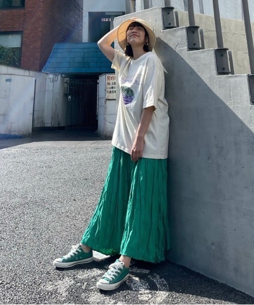 AMAIL(アマイル)の「Skate vintage cloth(Tシャツ/カットソー・レディース・ホワイト/イエロー・FREE)」の4枚目の写真