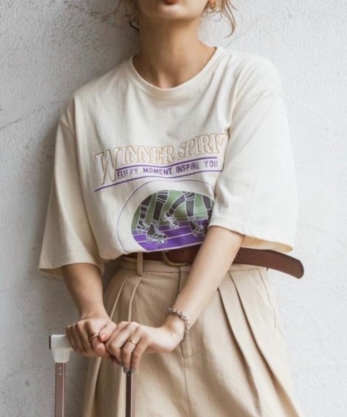 AMAIL(アマイル)の「Skate vintage cloth(Tシャツ/カットソー・レディース・ホワイト/イエロー・FREE)」の15枚目の写真