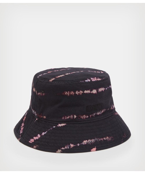 ALLSAINTS(オールセインツ)の「TIEDYE STRIPE BUCKET HAT | TIEDYE ストライプ バケット ハット(ハット・メンズ・ブラック・ONE SIZE)」の2枚目の写真