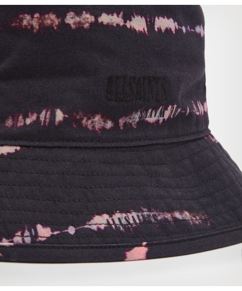 ALLSAINTS(オールセインツ)の「TIEDYE STRIPE BUCKET HAT | TIEDYE ストライプ バケット ハット(ハット・メンズ・ブラック・ONE SIZE)」の3枚目の写真