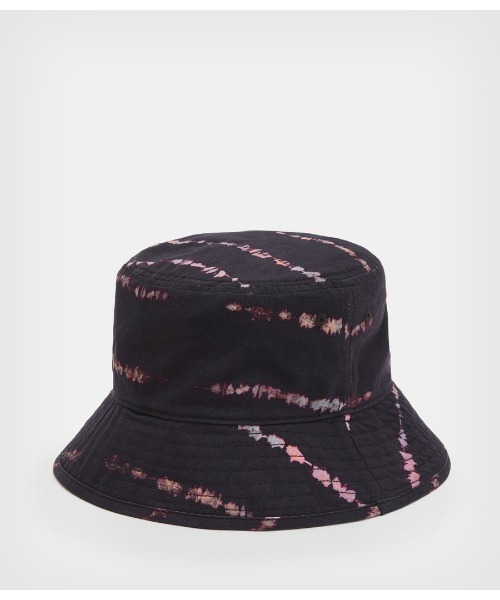ALLSAINTS(オールセインツ)の「TIEDYE STRIPE BUCKET HAT | TIEDYE ストライプ バケット ハット(ハット・メンズ・ブラック・ONE SIZE)」の4枚目の写真