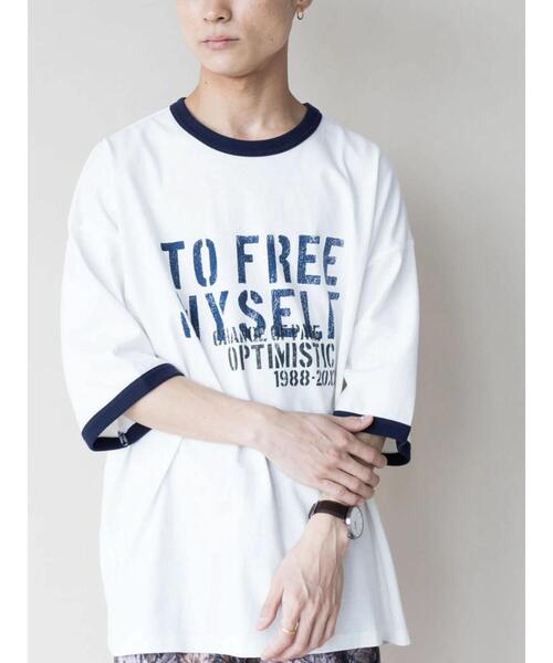 CRAFT STANDARD BOUTIQUE（クラフトスタンダードブティック）の「16/-OE天竺リンガーBIG-TEE　＊（Tシャツ/カットソー・メンズ・ブルー/ネイビー/ブラック・L/M/LL）」の16枚目の写真