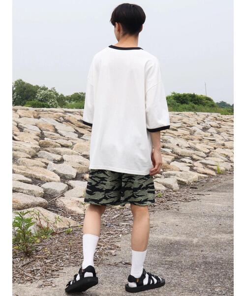 CRAFT STANDARD BOUTIQUE（クラフトスタンダードブティック）の「16/-OE天竺リンガーBIG-TEE　＊（Tシャツ/カットソー・メンズ・ブルー/ネイビー/ブラック・L/M/LL）」の19枚目の写真