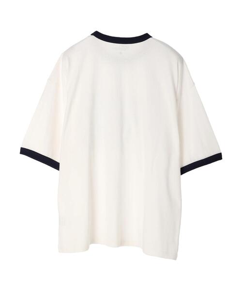 CRAFT STANDARD BOUTIQUE（クラフトスタンダードブティック）の「16/-OE天竺リンガーBIG-TEE　＊（Tシャツ/カットソー・メンズ・ブルー/ネイビー/ブラック・L/M/LL）」の22枚目の写真