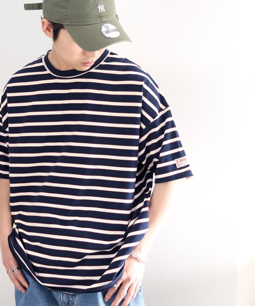 セール】《JaVa ジャバコラボ》90`sマルチボーダーbigシルエットTee（T