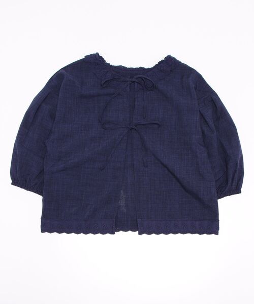 axes femme(アクシーズファム)の「ダブルリボンブラウスカーディガン(シャツ/ブラウス・レディース・ネイビー/グレイッシュベージュ/サックスブルー・FREE)」の5枚目の写真