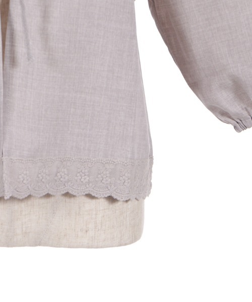 axes femme(アクシーズファム)の「ダブルリボンブラウスカーディガン(シャツ/ブラウス・レディース・ネイビー/グレイッシュベージュ/サックスブルー・FREE)」の13枚目の写真