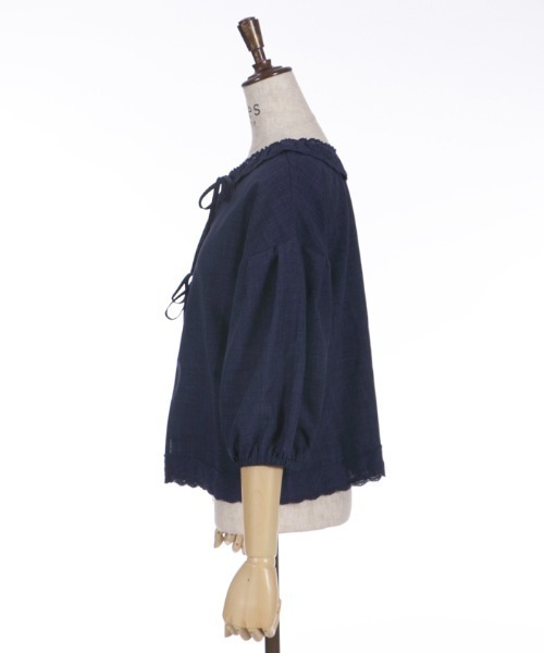 axes femme(アクシーズファム)の「ダブルリボンブラウスカーディガン(シャツ/ブラウス・レディース・ネイビー/グレイッシュベージュ/サックスブルー・FREE)」の20枚目の写真