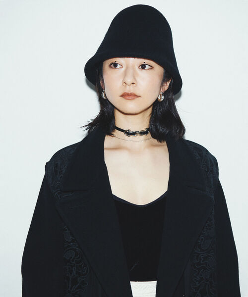 Ray BEAMS(レイビームス)の「Ray BEAMS / ウール チューリップ ハット(ハット・レディース・ブラック/ブラウン・ONE SIZE)」の1枚目の写真