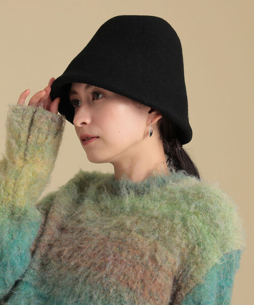 Ray BEAMS(レイビームス)の「Ray BEAMS / ウール チューリップ ハット(ハット・レディース・ブラック/ブラウン・ONE SIZE)」の3枚目の写真